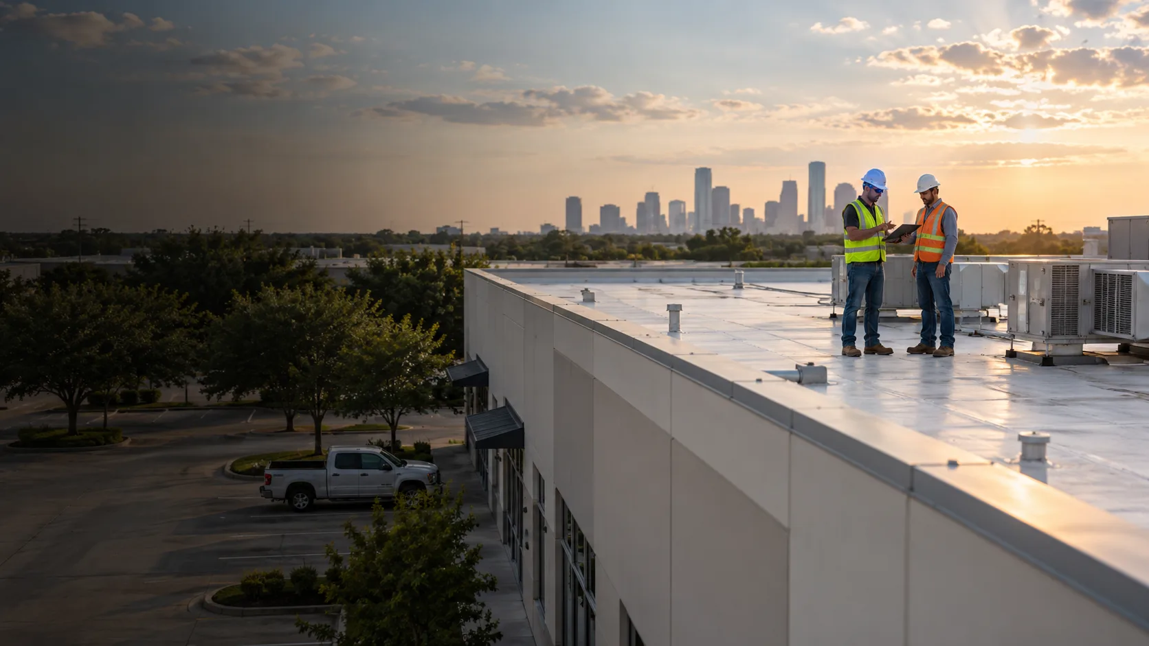 Commercial flat-roof inspection