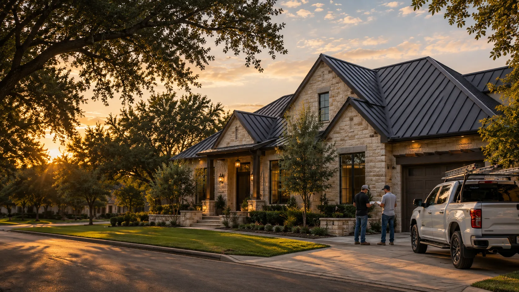 Standing-seam metal roof