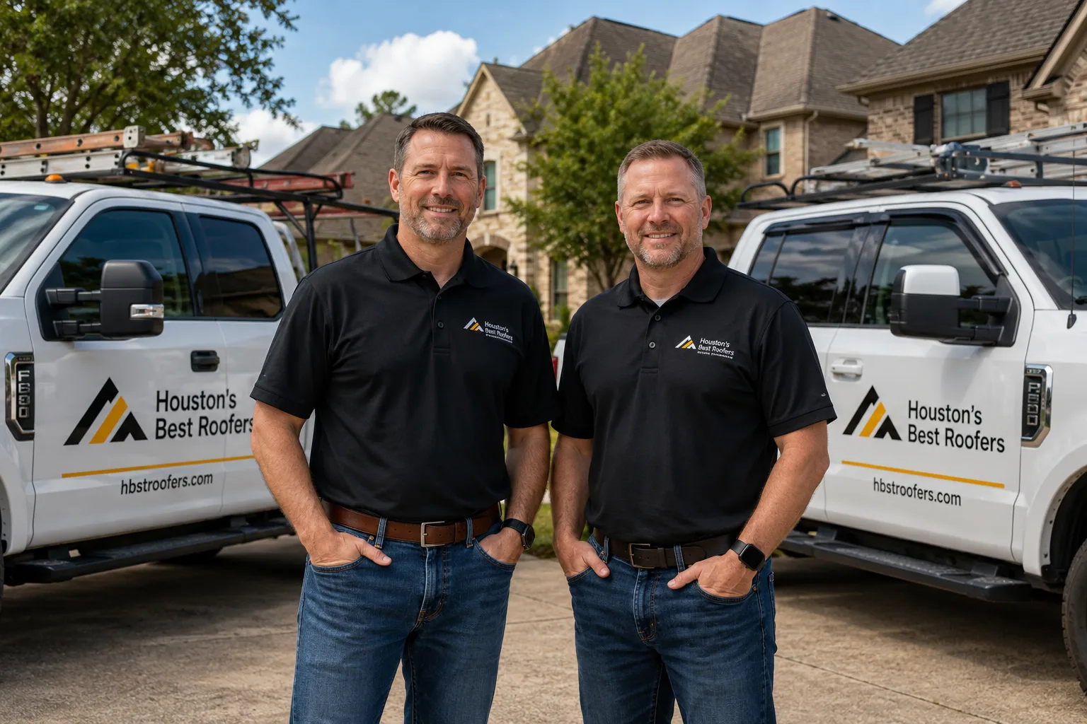 Jon, owner of Houston's Best Roofers, on the job